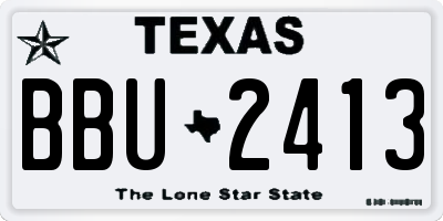 TX license plate BBU2413