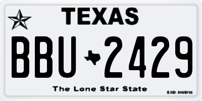 TX license plate BBU2429