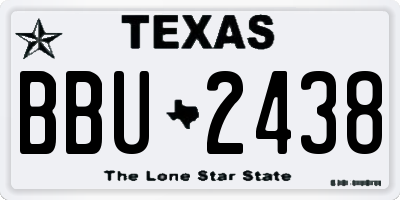 TX license plate BBU2438