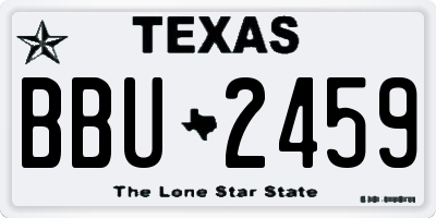 TX license plate BBU2459