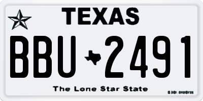 TX license plate BBU2491