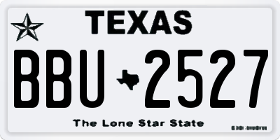 TX license plate BBU2527