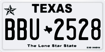 TX license plate BBU2528
