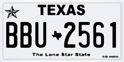 TX license plate BBU2561
