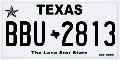 TX license plate BBU2813