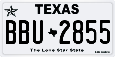 TX license plate BBU2855