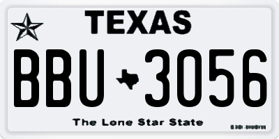 TX license plate BBU3056