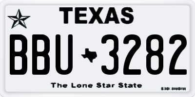 TX license plate BBU3282