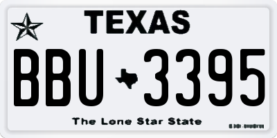 TX license plate BBU3395