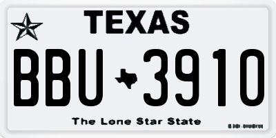 TX license plate BBU3910