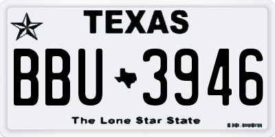 TX license plate BBU3946