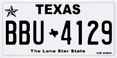 TX license plate BBU4129