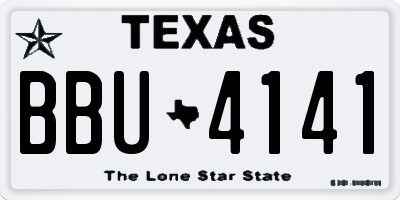 TX license plate BBU4141
