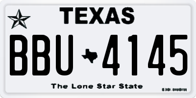 TX license plate BBU4145