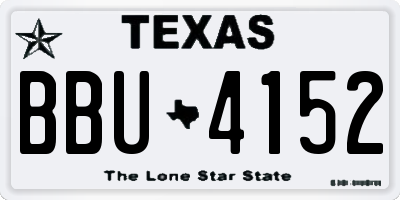 TX license plate BBU4152
