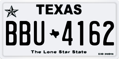 TX license plate BBU4162