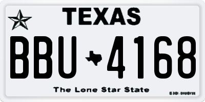 TX license plate BBU4168