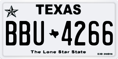 TX license plate BBU4266
