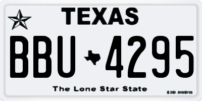 TX license plate BBU4295