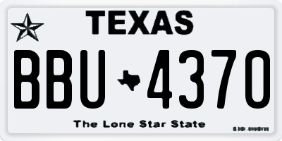 TX license plate BBU4370