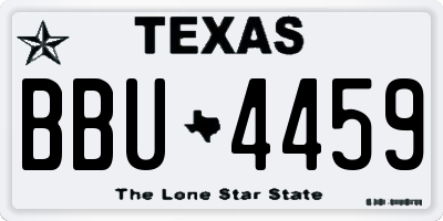 TX license plate BBU4459