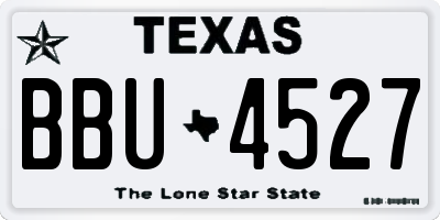 TX license plate BBU4527
