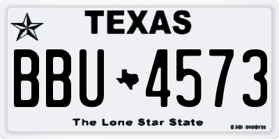TX license plate BBU4573