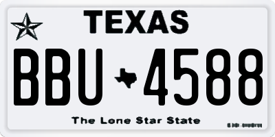 TX license plate BBU4588