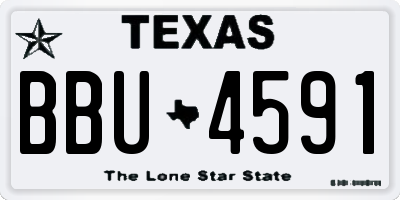 TX license plate BBU4591