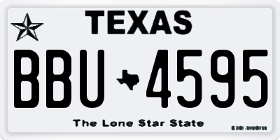 TX license plate BBU4595