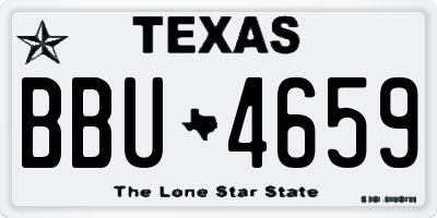 TX license plate BBU4659