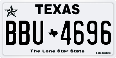TX license plate BBU4696