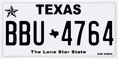 TX license plate BBU4764