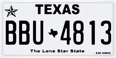 TX license plate BBU4813
