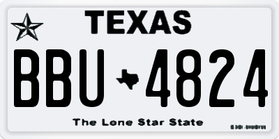 TX license plate BBU4824
