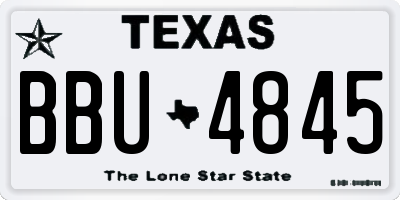 TX license plate BBU4845