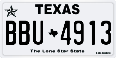 TX license plate BBU4913