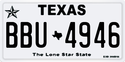 TX license plate BBU4946