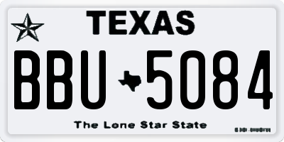 TX license plate BBU5084