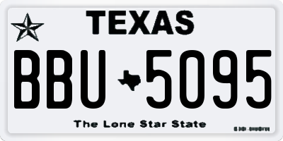 TX license plate BBU5095