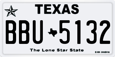 TX license plate BBU5132