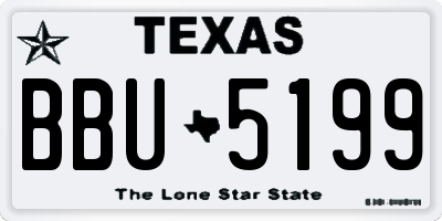 TX license plate BBU5199
