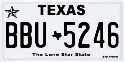 TX license plate BBU5246