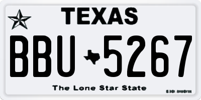 TX license plate BBU5267