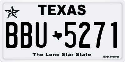 TX license plate BBU5271