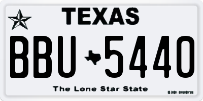 TX license plate BBU5440