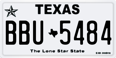 TX license plate BBU5484