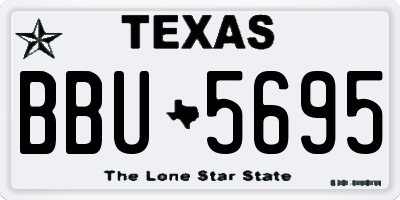 TX license plate BBU5695
