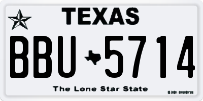 TX license plate BBU5714