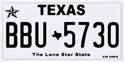 TX license plate BBU5730
